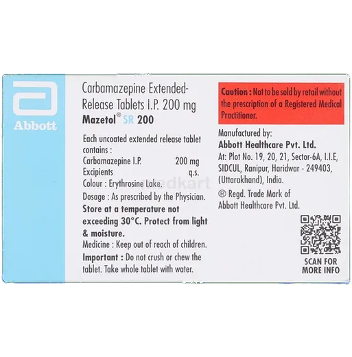 mazetol sr 200mg tablet 15's